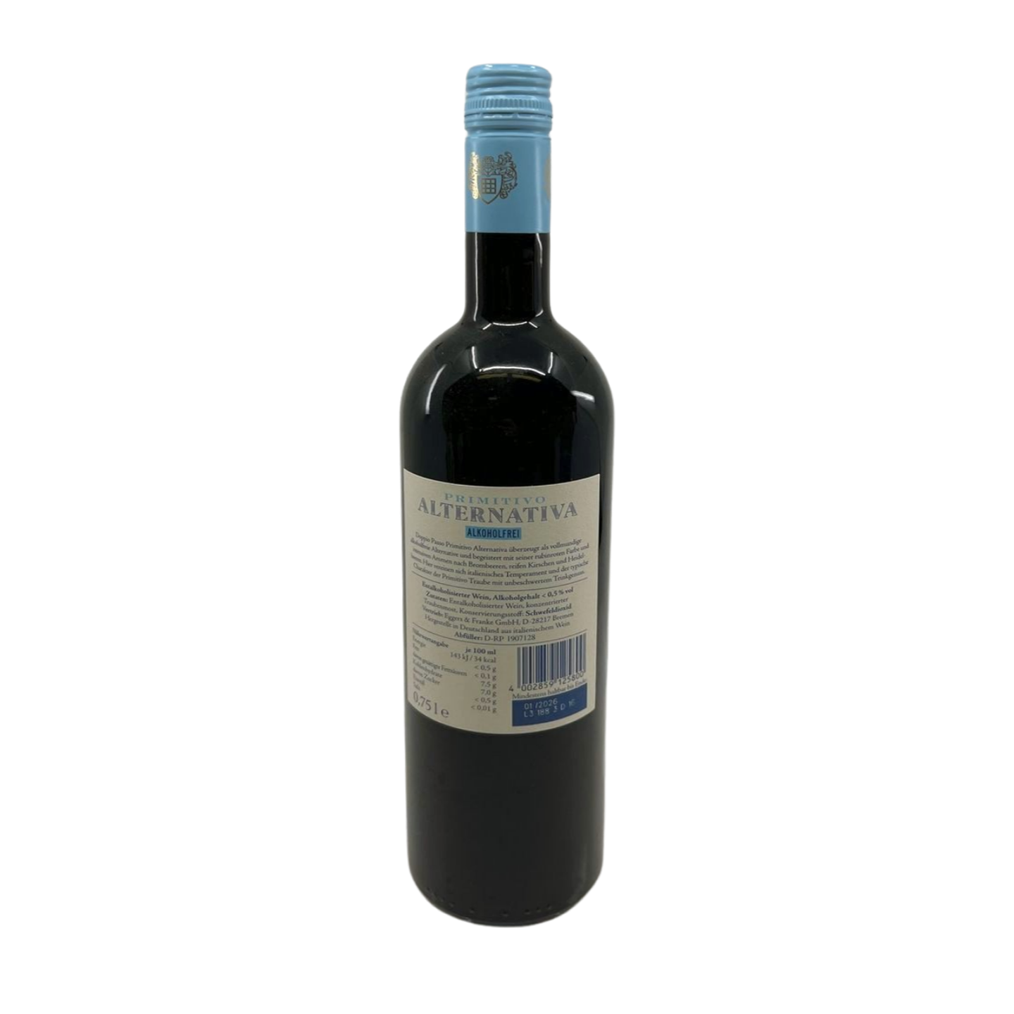 Doppio Passo - Primitivo Alternativa - alkoholfreier Rotwein 0,75l